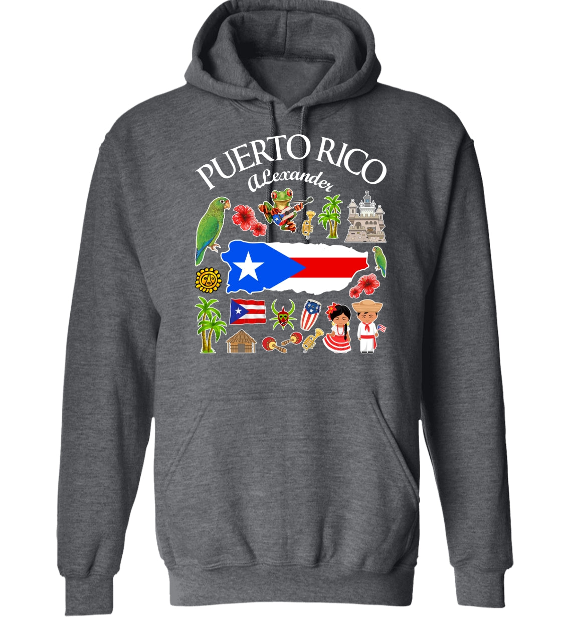 Customized Puerto Rico T-shirt With Symbols And Name v2