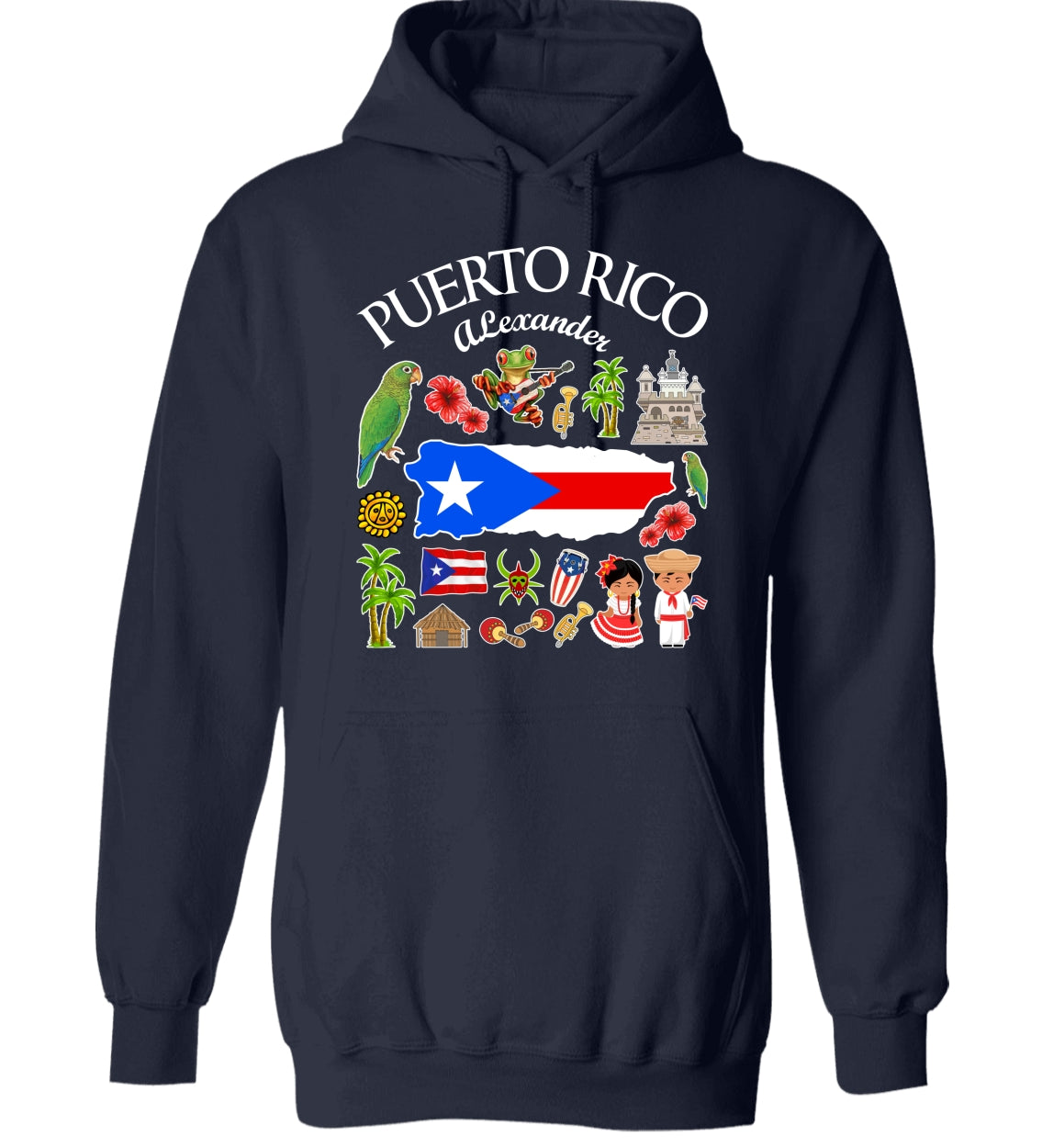 Customized Puerto Rico T-shirt With Symbols And Name v2