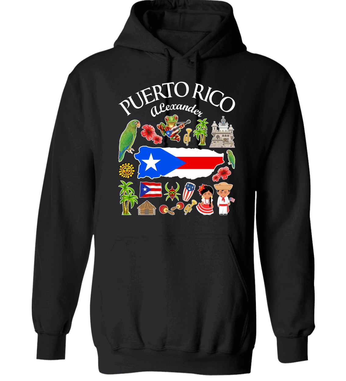 Customized Puerto Rico T-shirt With Symbols And Name v2