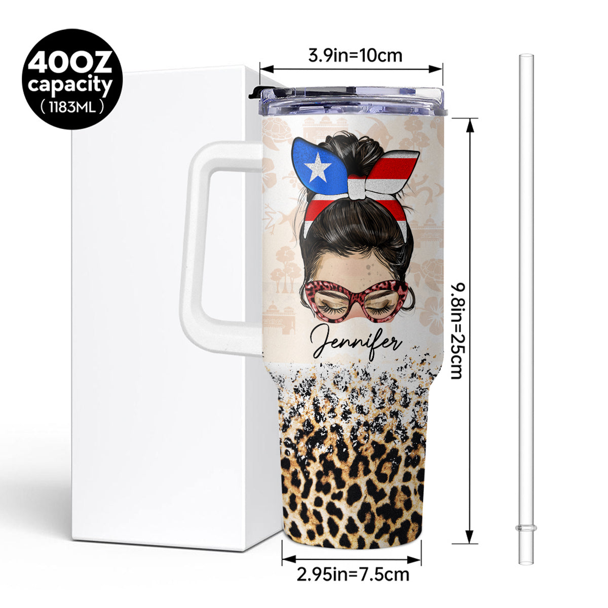 Custom Puerto Rican Girl 40oz Tumbler With Funny Quotes