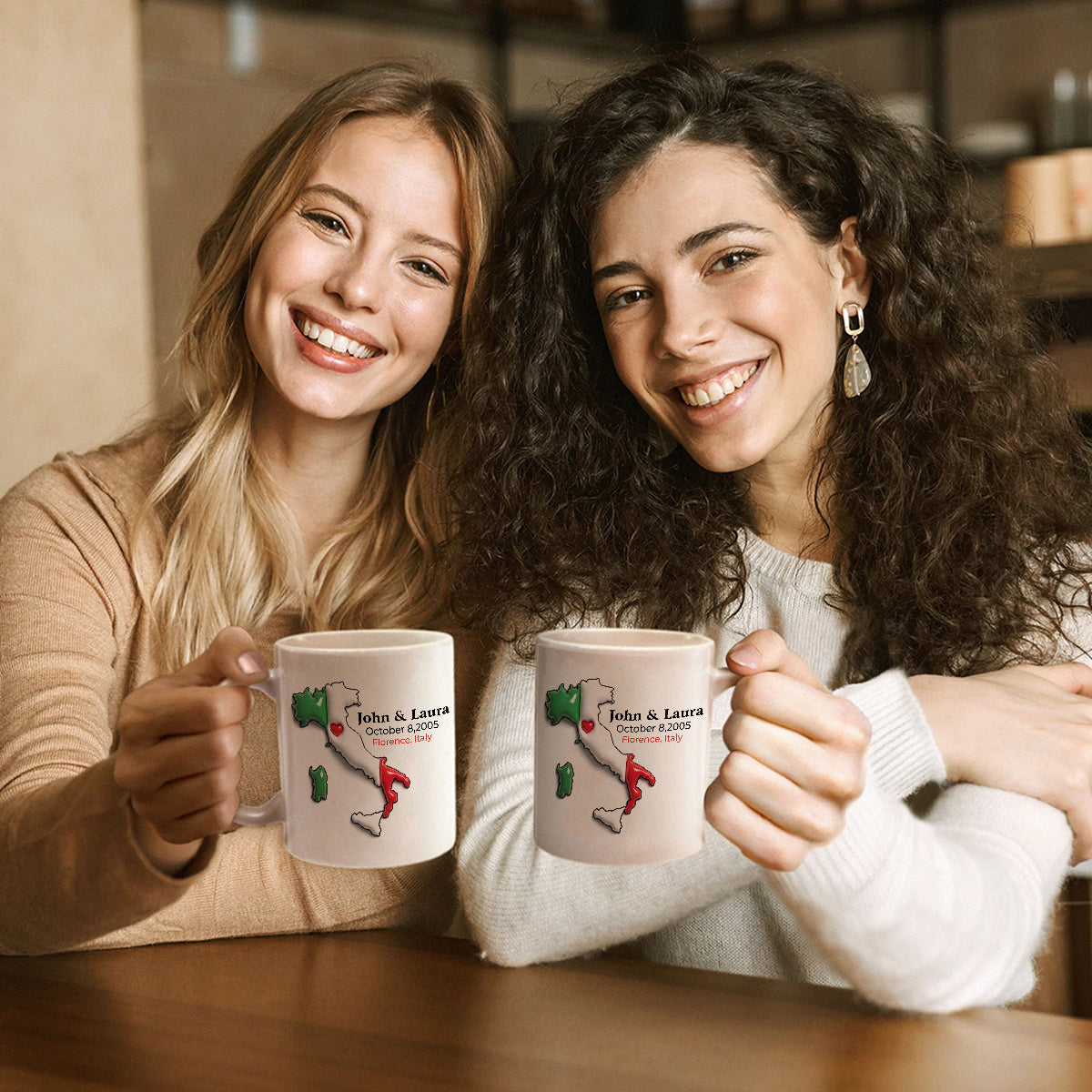 Custom Italy Mug With Red Heart