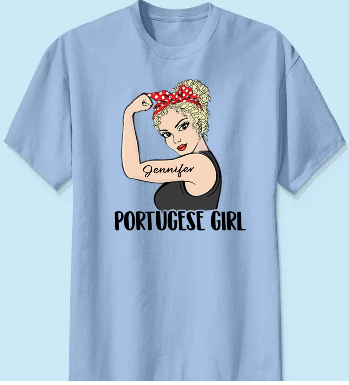 Custom Portuguese Girl T-shirt With Clipart