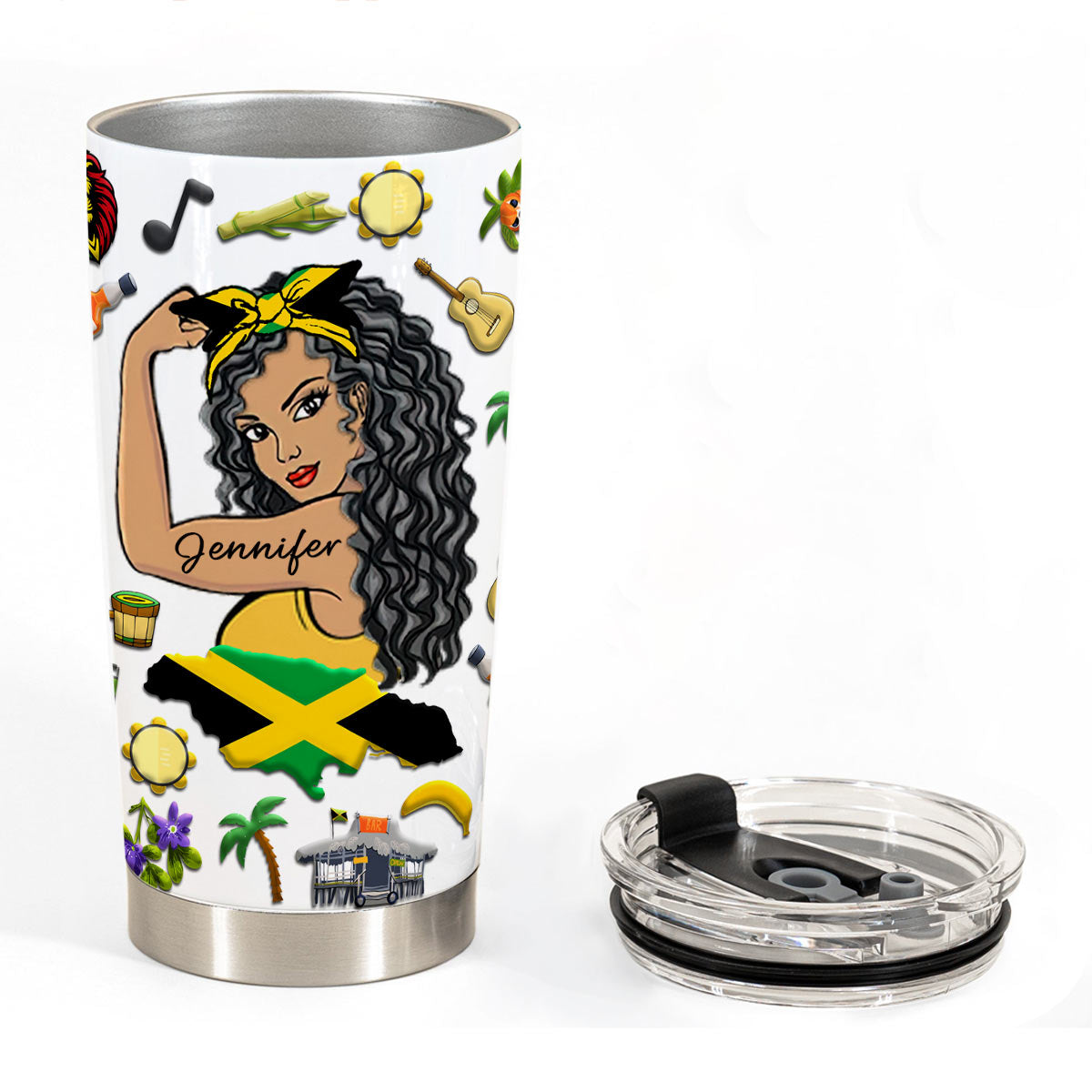 Custom Proud Jamaican Girl Tumbler And Your Name