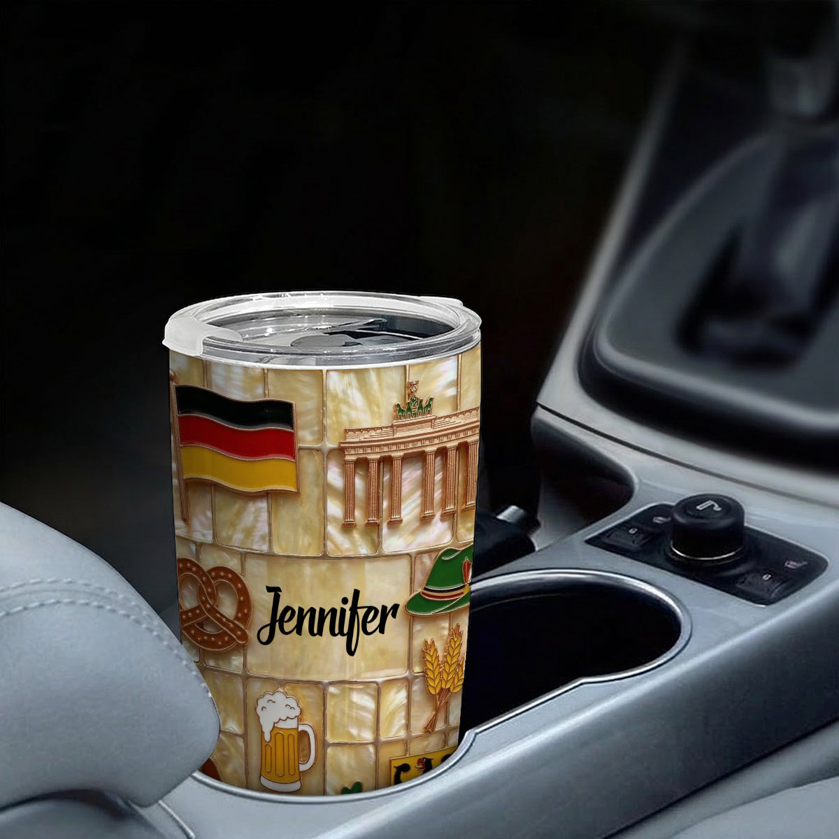 Custom Germany Tumbler With Beautiful Symbols