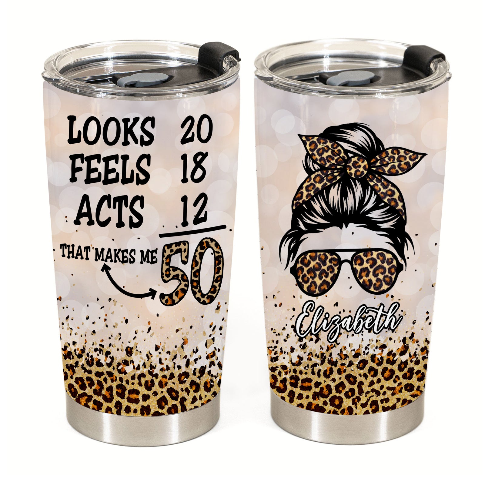 Looks Feels Acts 50th Birthday Tumbler Success