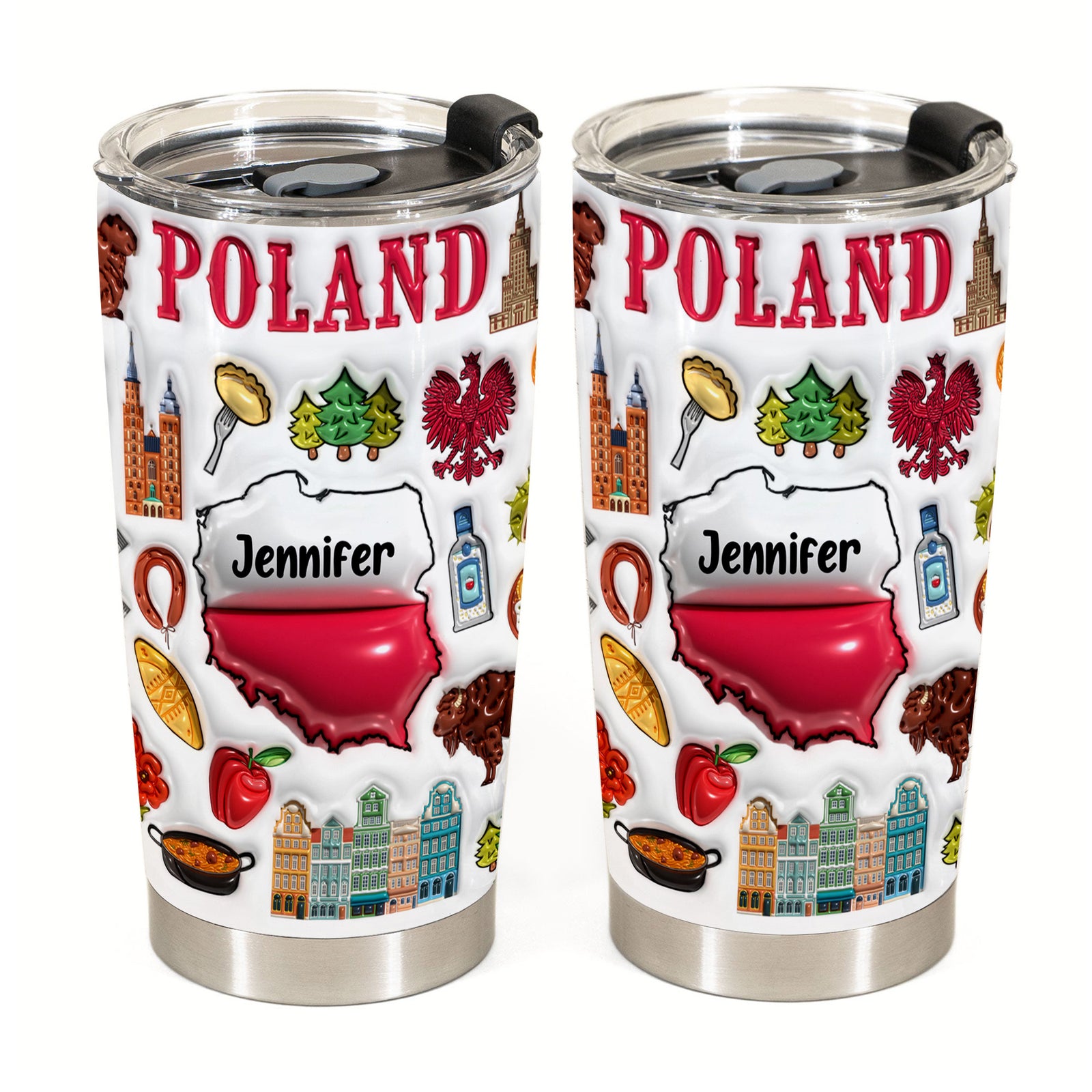 Custom Poland Tumbler Cup With Your Name
