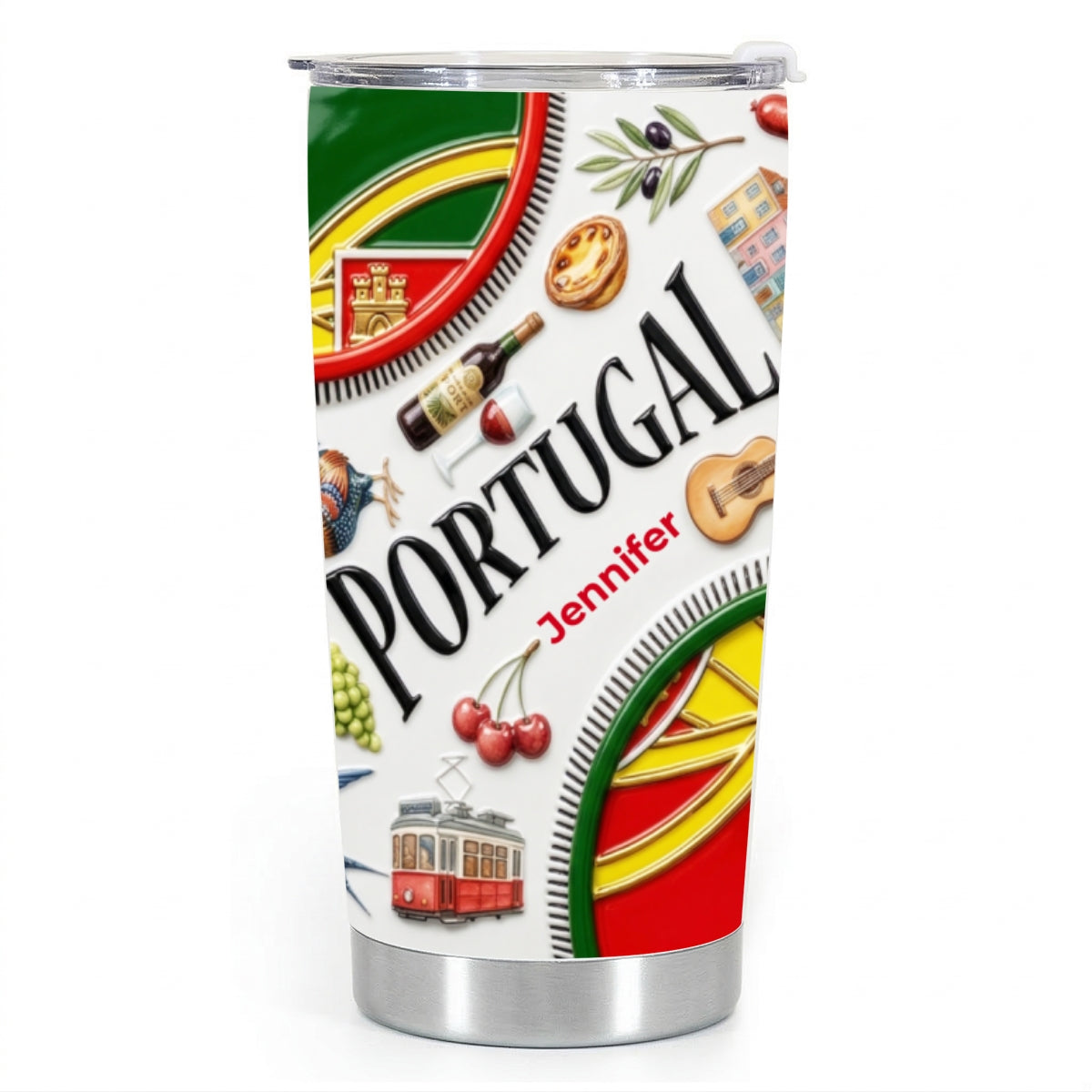 Custom Portugal Symbols Tumbler And Name
