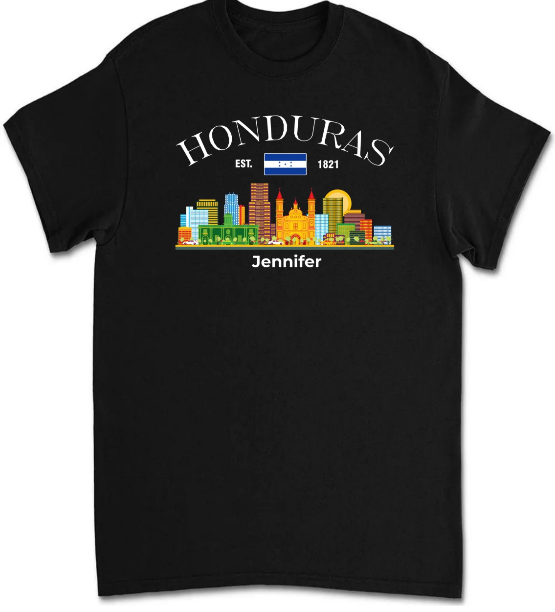 Custom Honduras Est 1821 T-shirt, Name