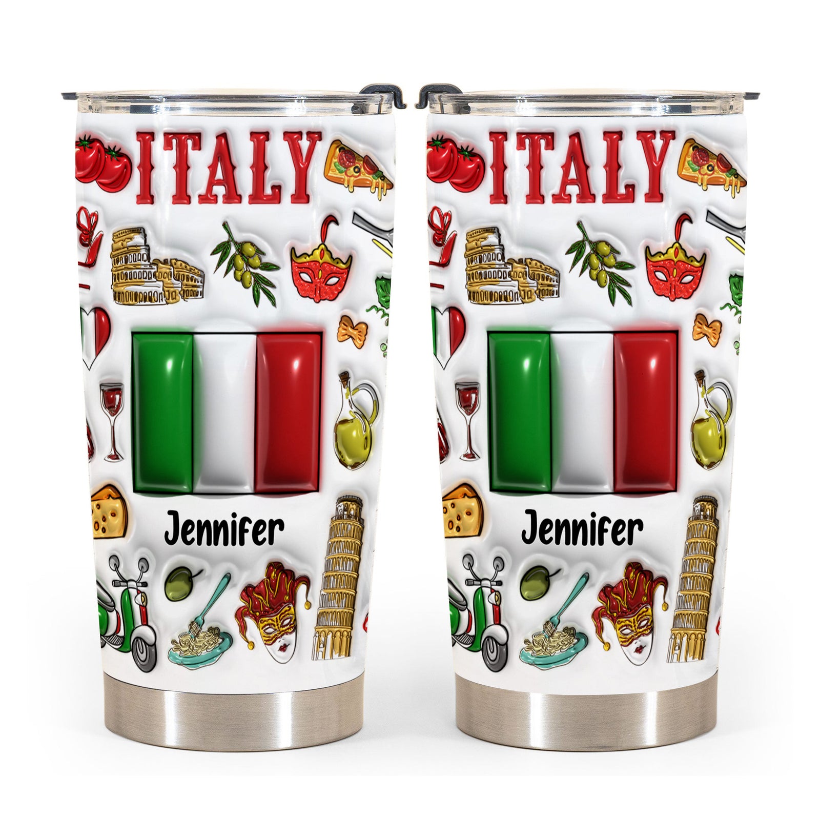 Custom Italy Tumbler Cup With Your Name