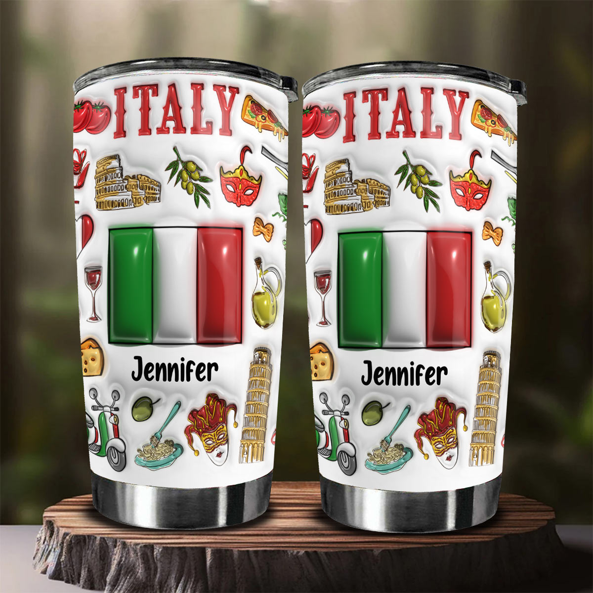 Custom Italy Tumbler Cup With Your Name