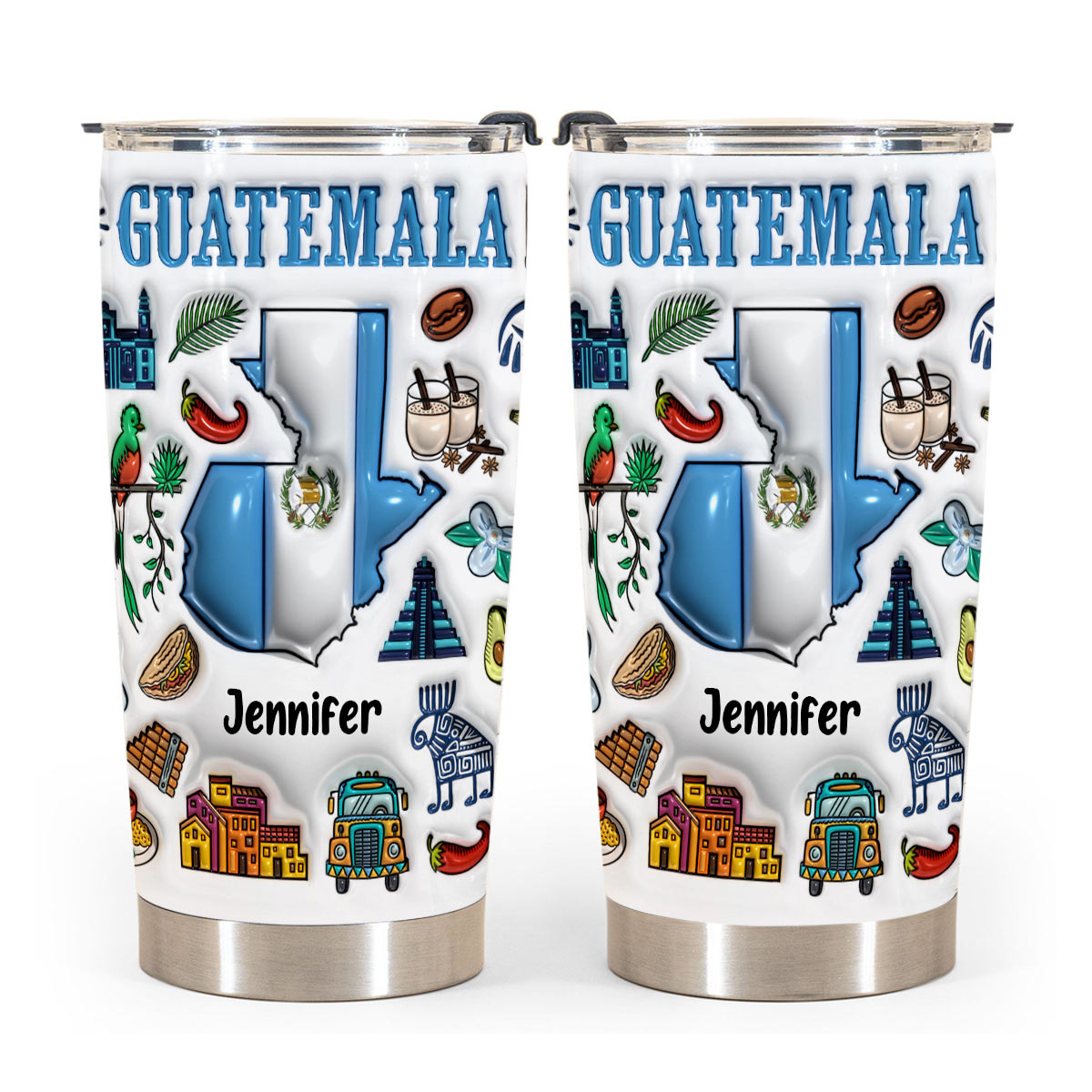 Custom Guatemala Tumbler Cup With Your Name