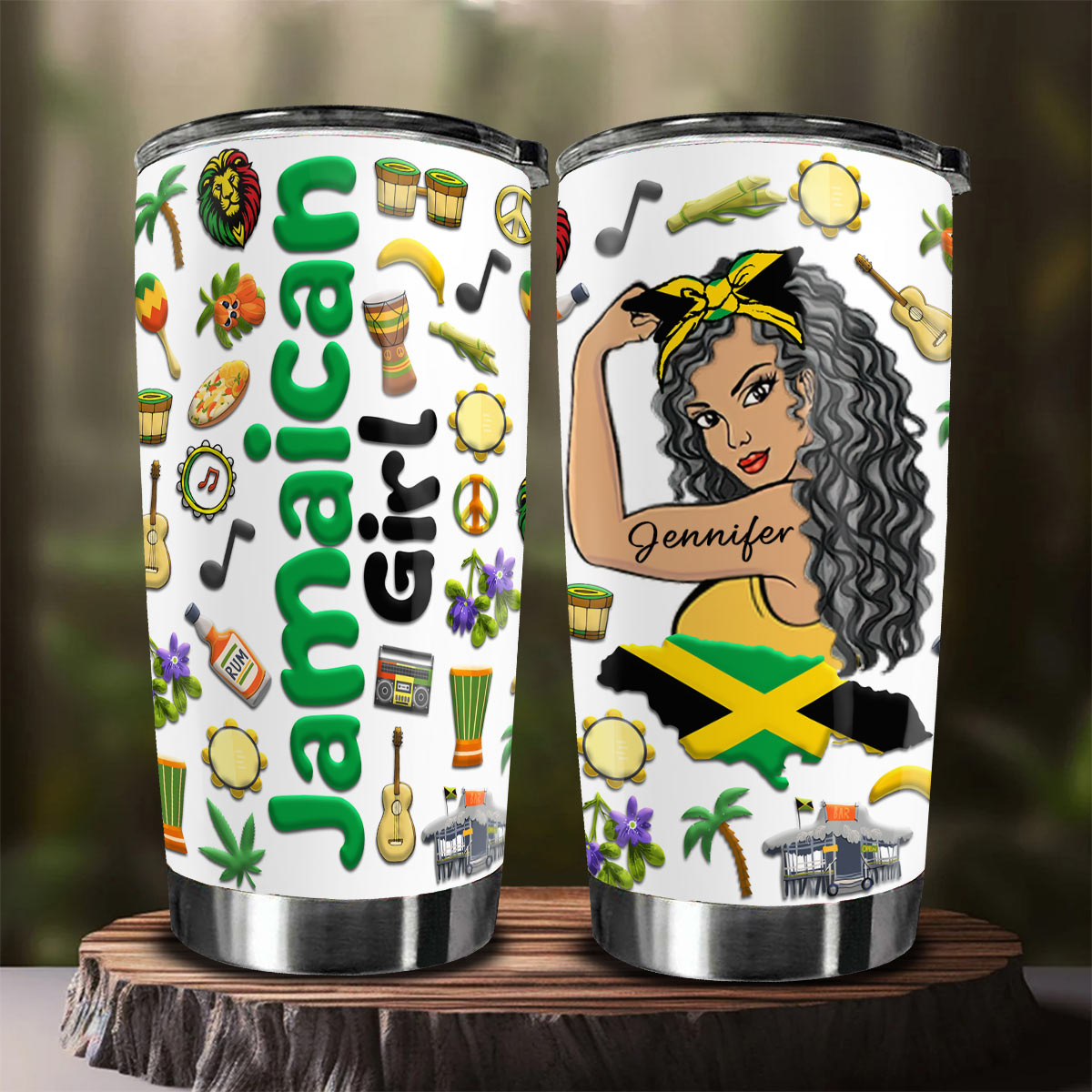 Custom Proud Jamaican Girl Tumbler And Your Name