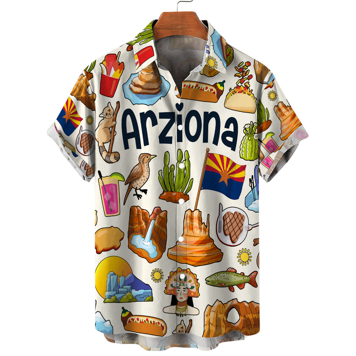 Arizona Hawaiian Shirt For Vacation And Travel Lovers