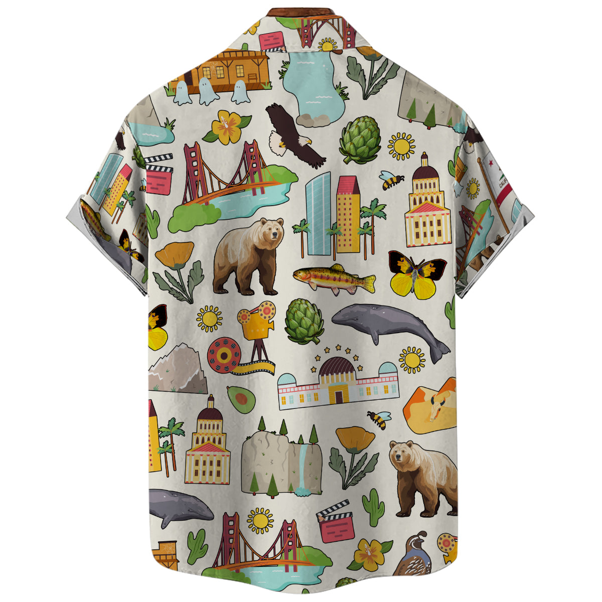 California Hawaiian Shirt For Vacation And Travel Lovers