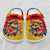 Colombia Personalized Kids Clogs Shoes With Symbols Tie Dye