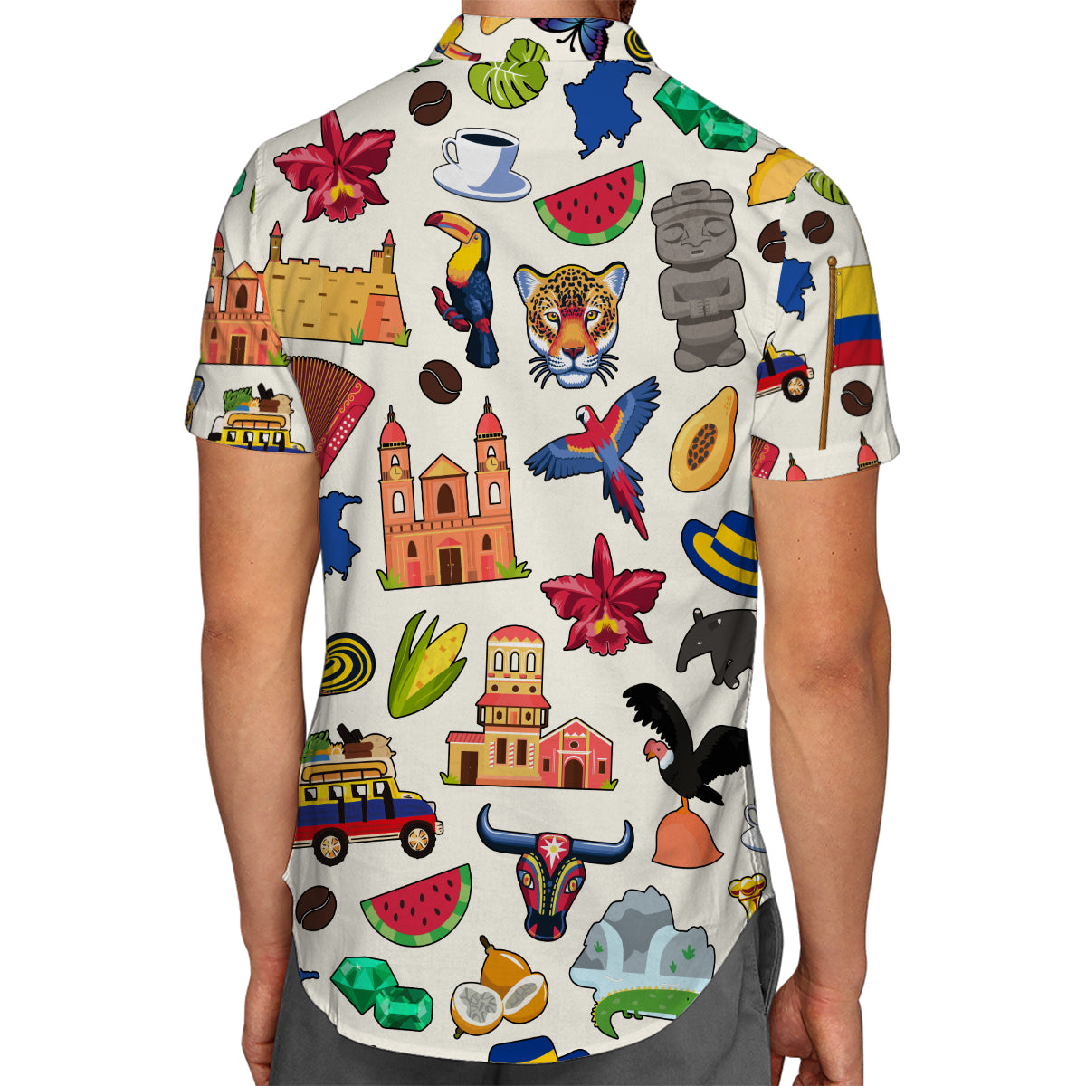 Colombia Hawaiian Shirt For Vacation And Travel Lovers