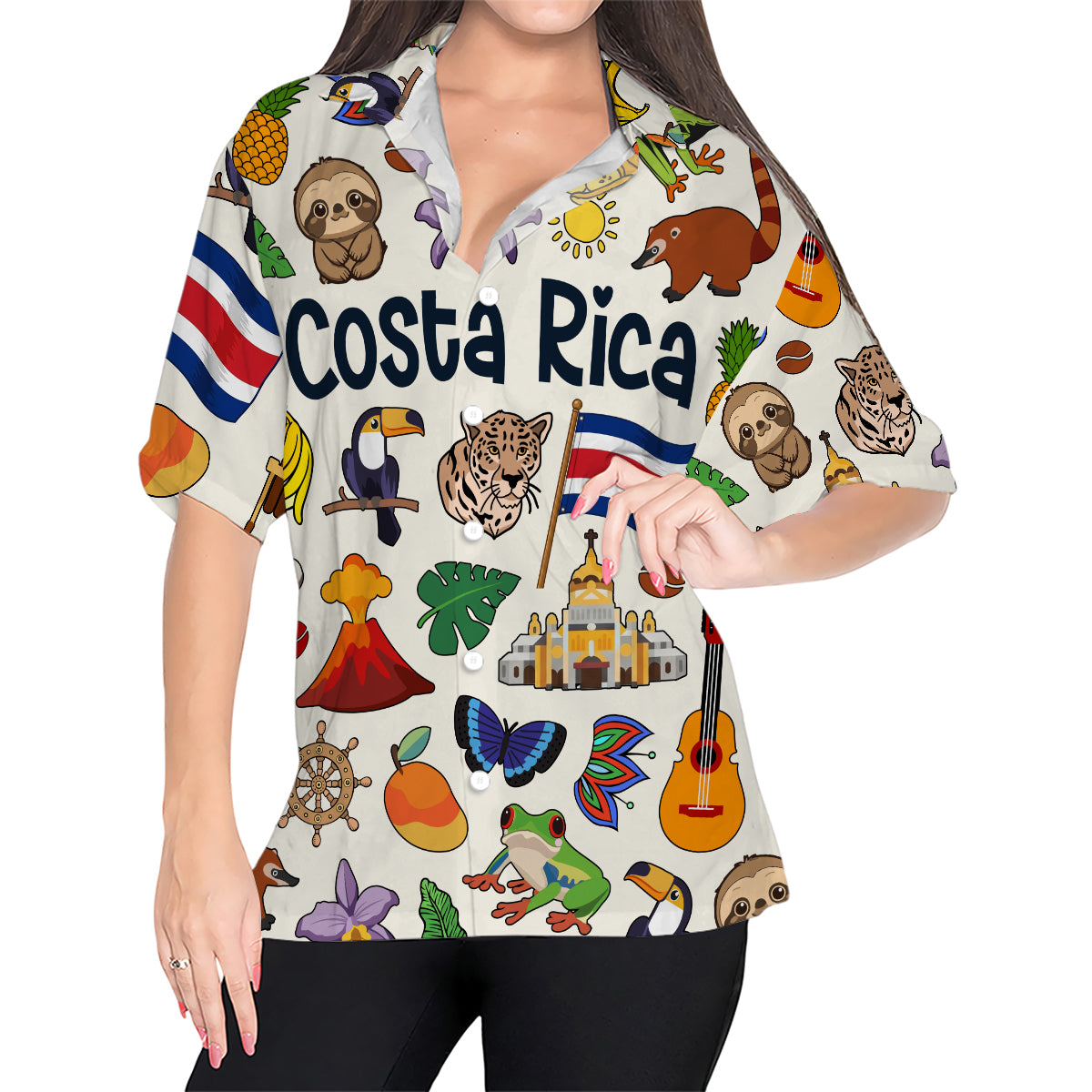 Costa Rica Hawaiian Shirt For Vacation And Travel Lovers