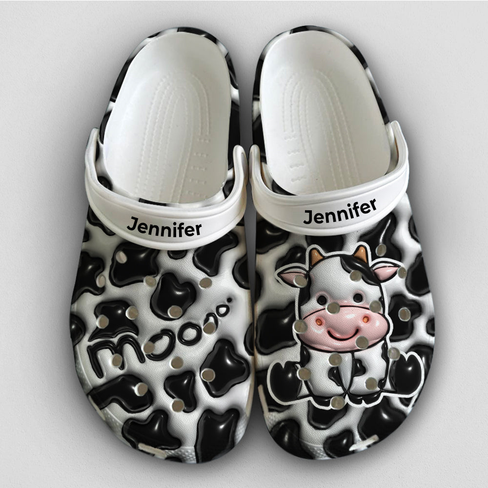 Cow Moo Personalized Clogs Shoes For Cow Lovers v2