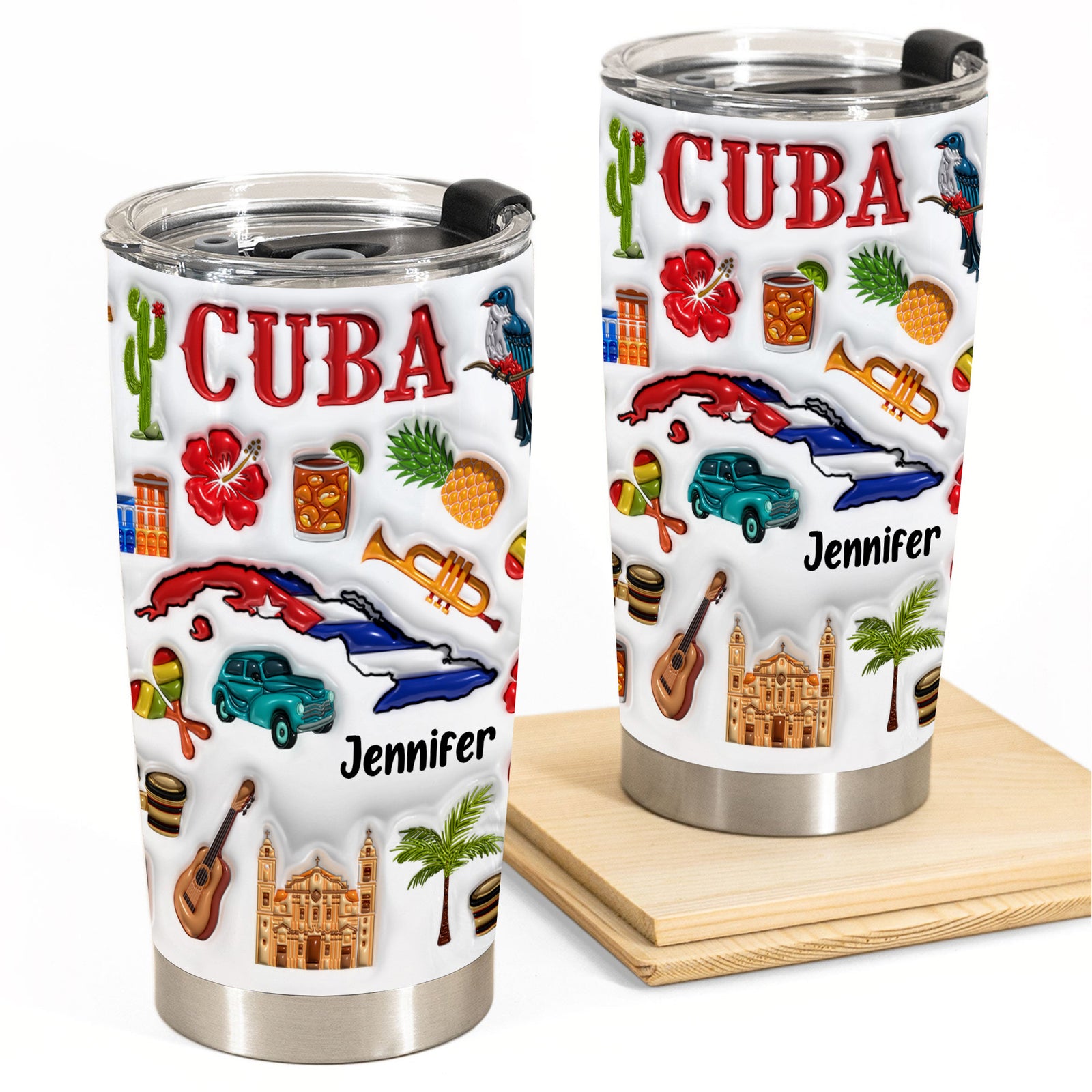 Custom Cuba Tumbler Cup With Your Name