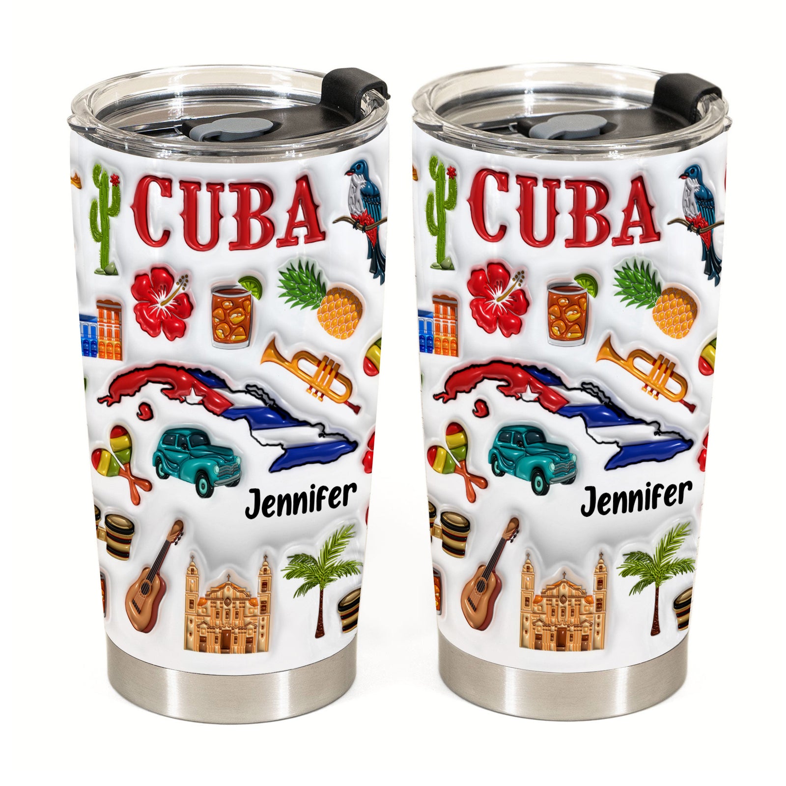Custom Cuba Tumbler Cup With Your Name