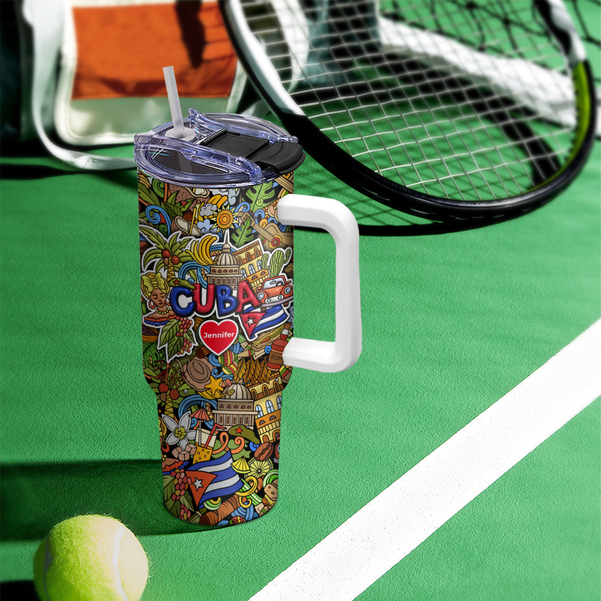 Custom Cuba Tumbler 40oz With Mixed Symbols