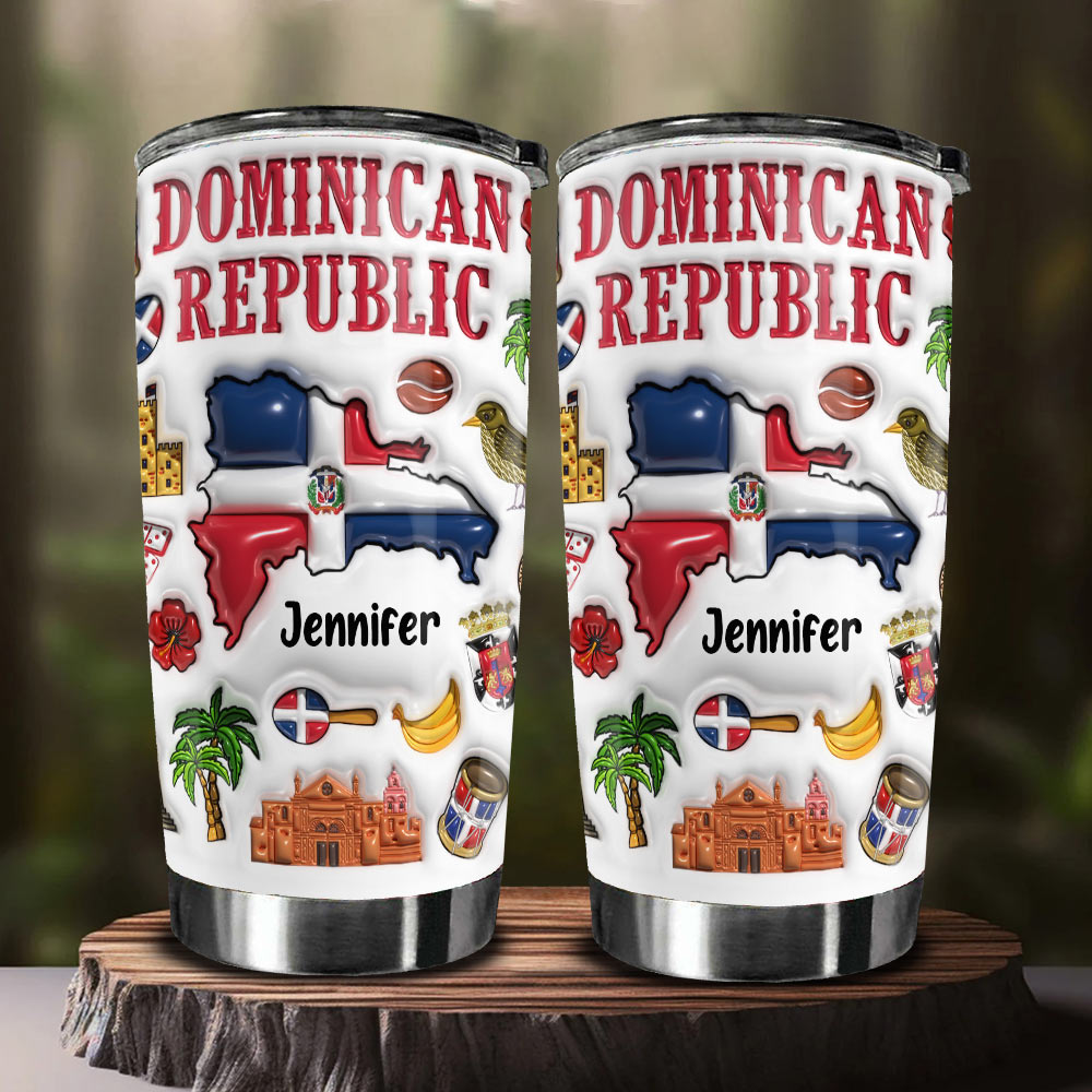 Custom Dominican Republic Tumbler Cup With Your Name