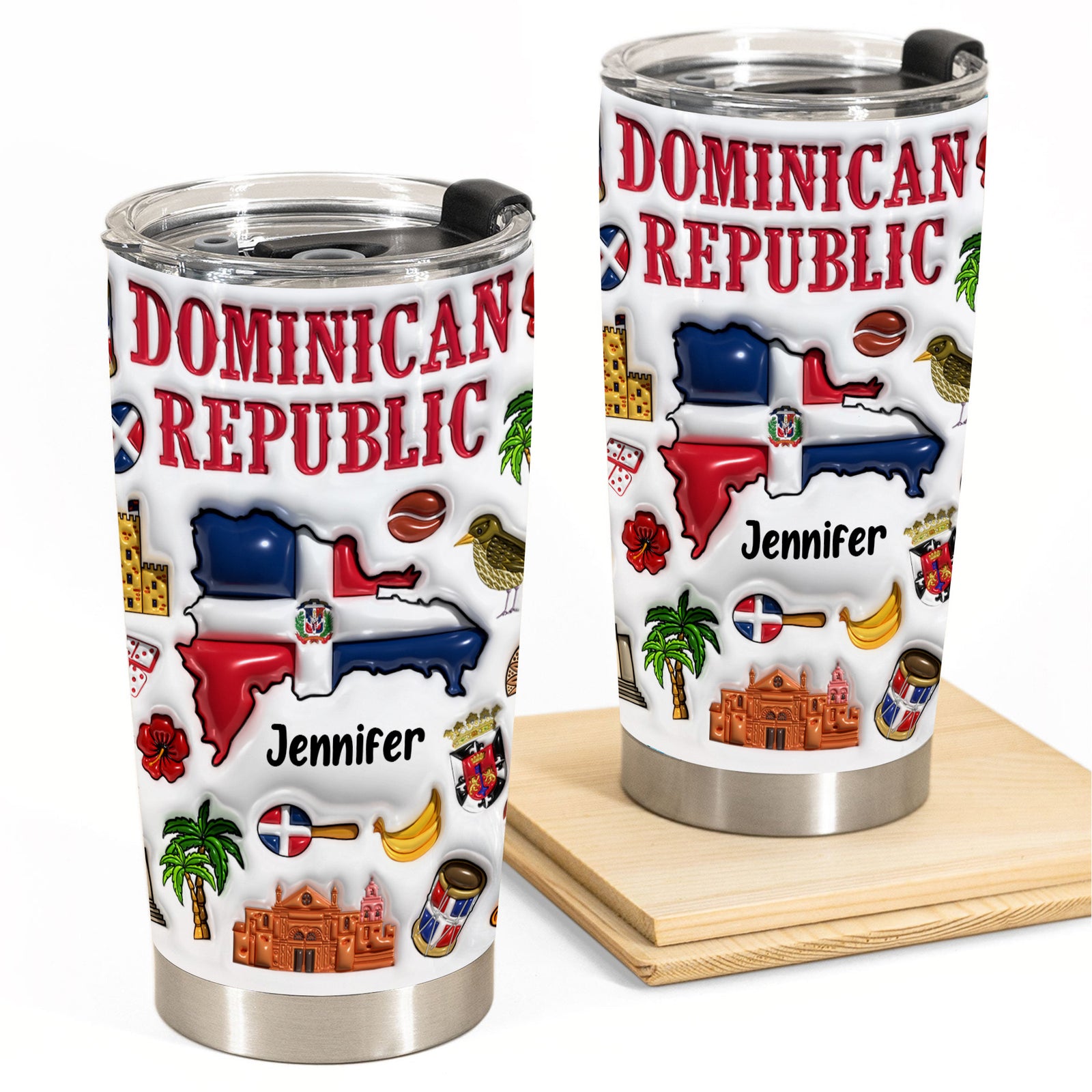 Custom Dominican Republic Tumbler Cup With Your Name
