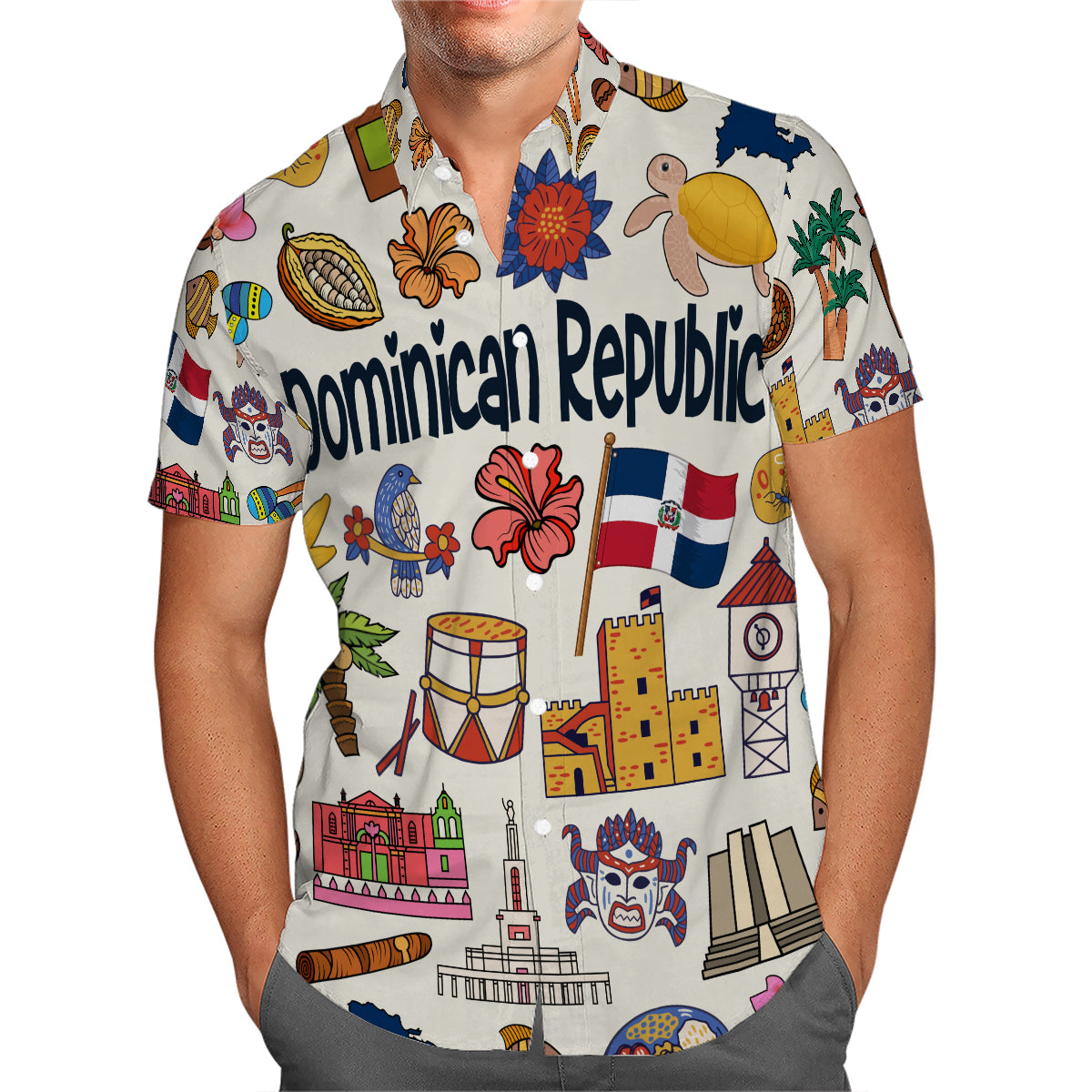 Dominican Republic Hawaiian Shirt For Vacation And Travel Lovers
