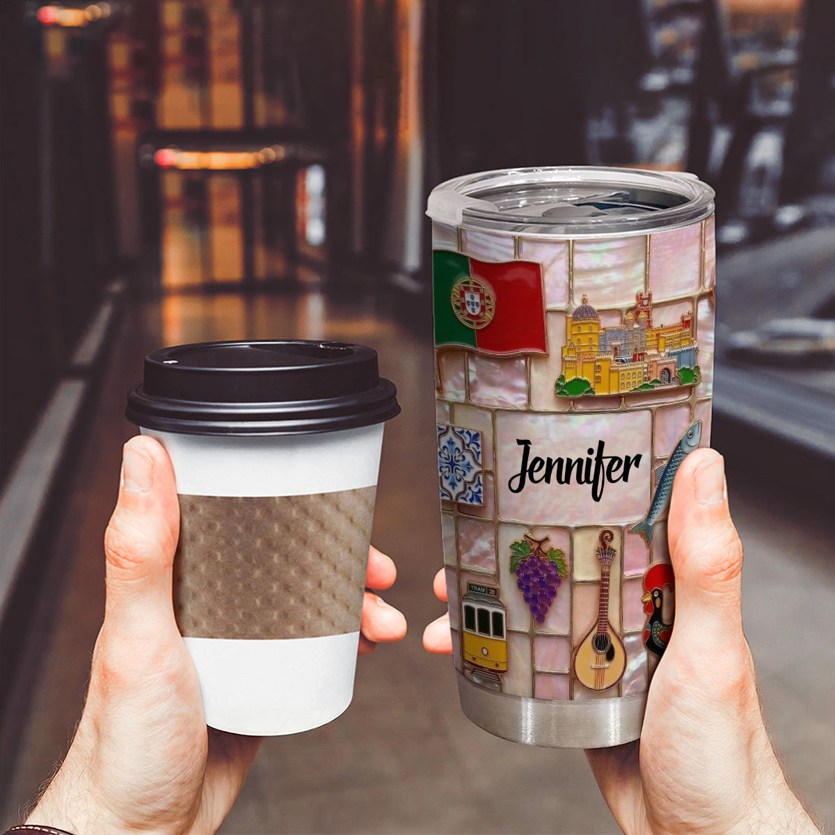 Custom Portugal Tumbler With Beautiful Symbols