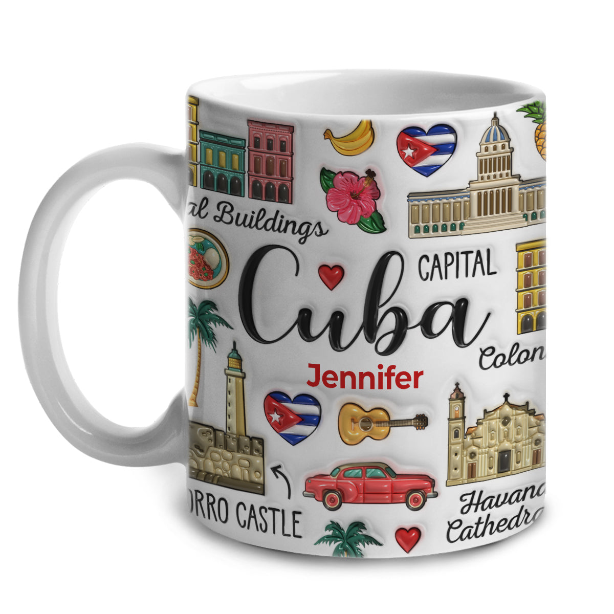 Custom Cuba Coffee Mug Cup With Symbols