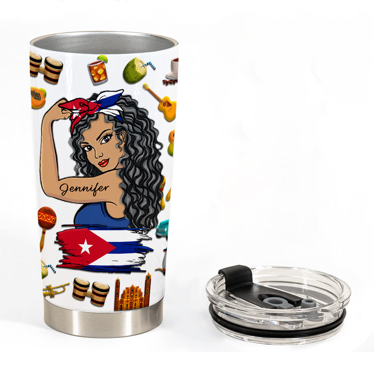 Custom Proud Cuban Girl Tumbler And Your Name