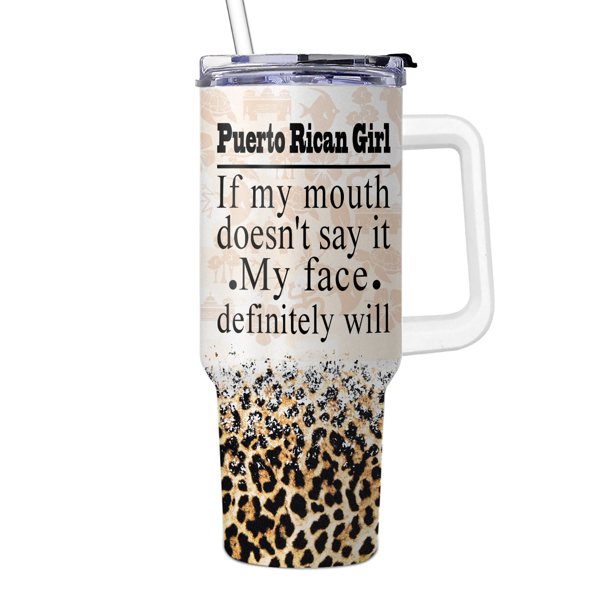 Custom Puerto Rican Girl 40oz Tumbler With Funny Quotes