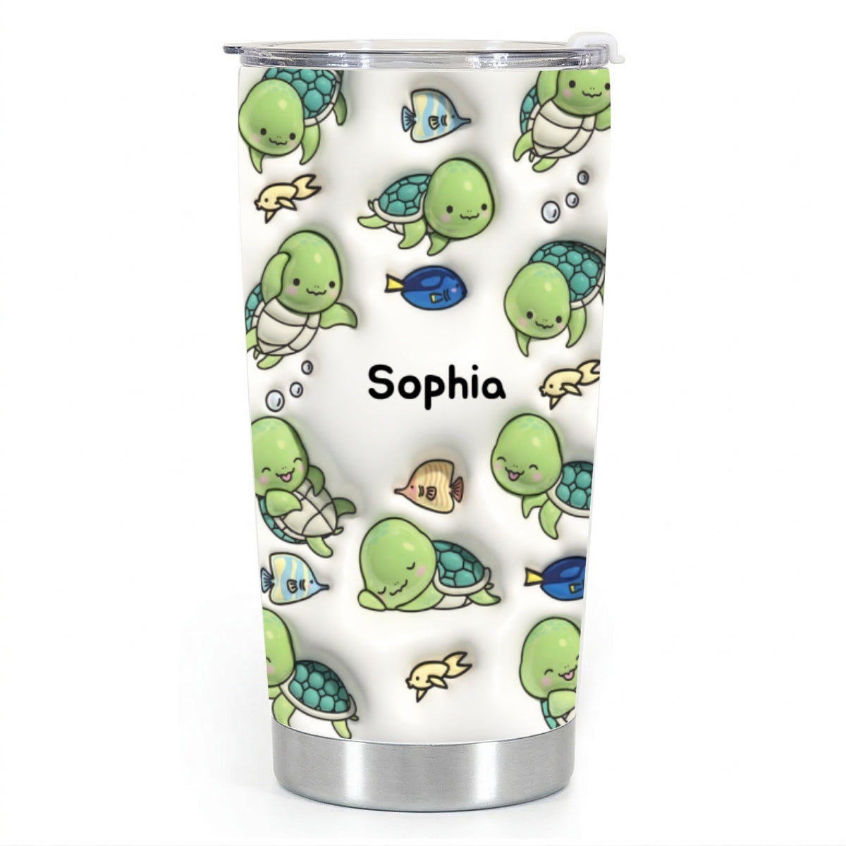 Personalized Turtle Tumbler Cup With Name, Custom Turtle Lovers Gifts