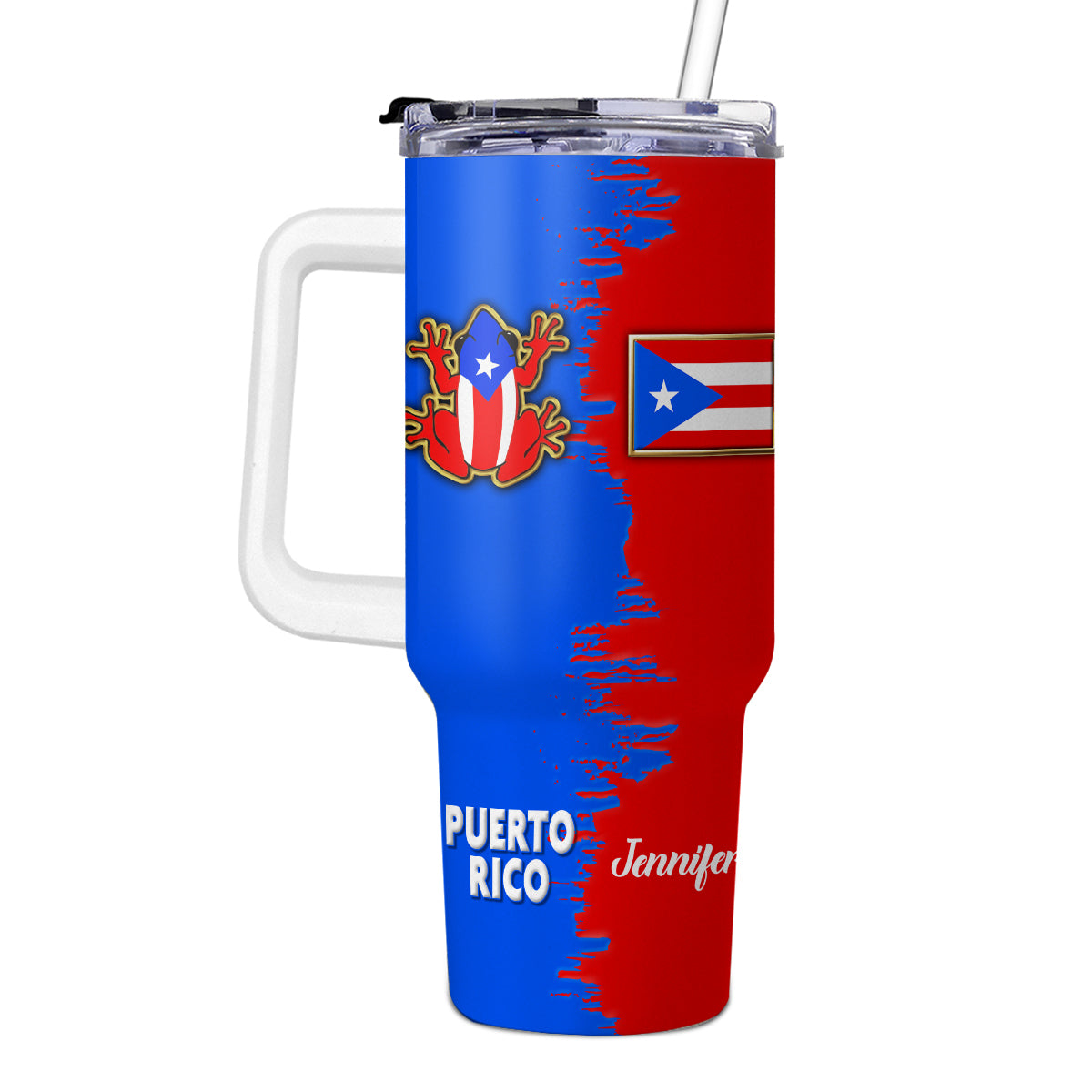 Custom Puerto Rican Pride 40oz Tumbler With Your Name