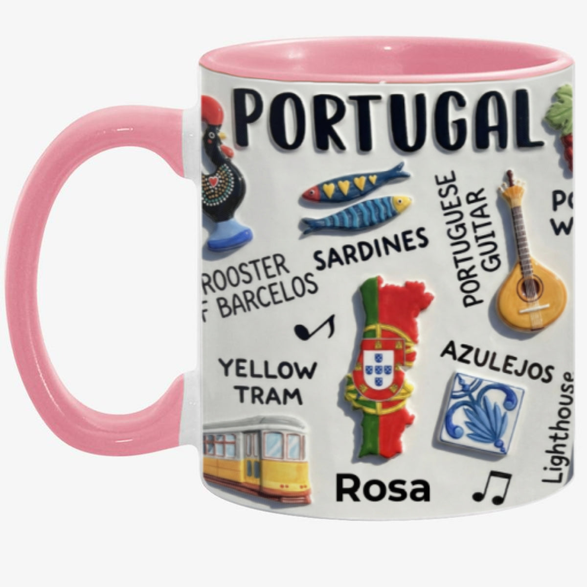 Personalized Portugal Accent Mug And Name