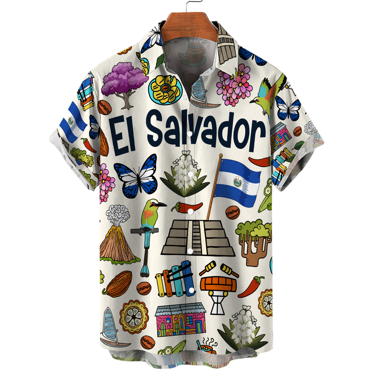 El Salvador Hawaiian Shirt For Vacation And Travel Lovers