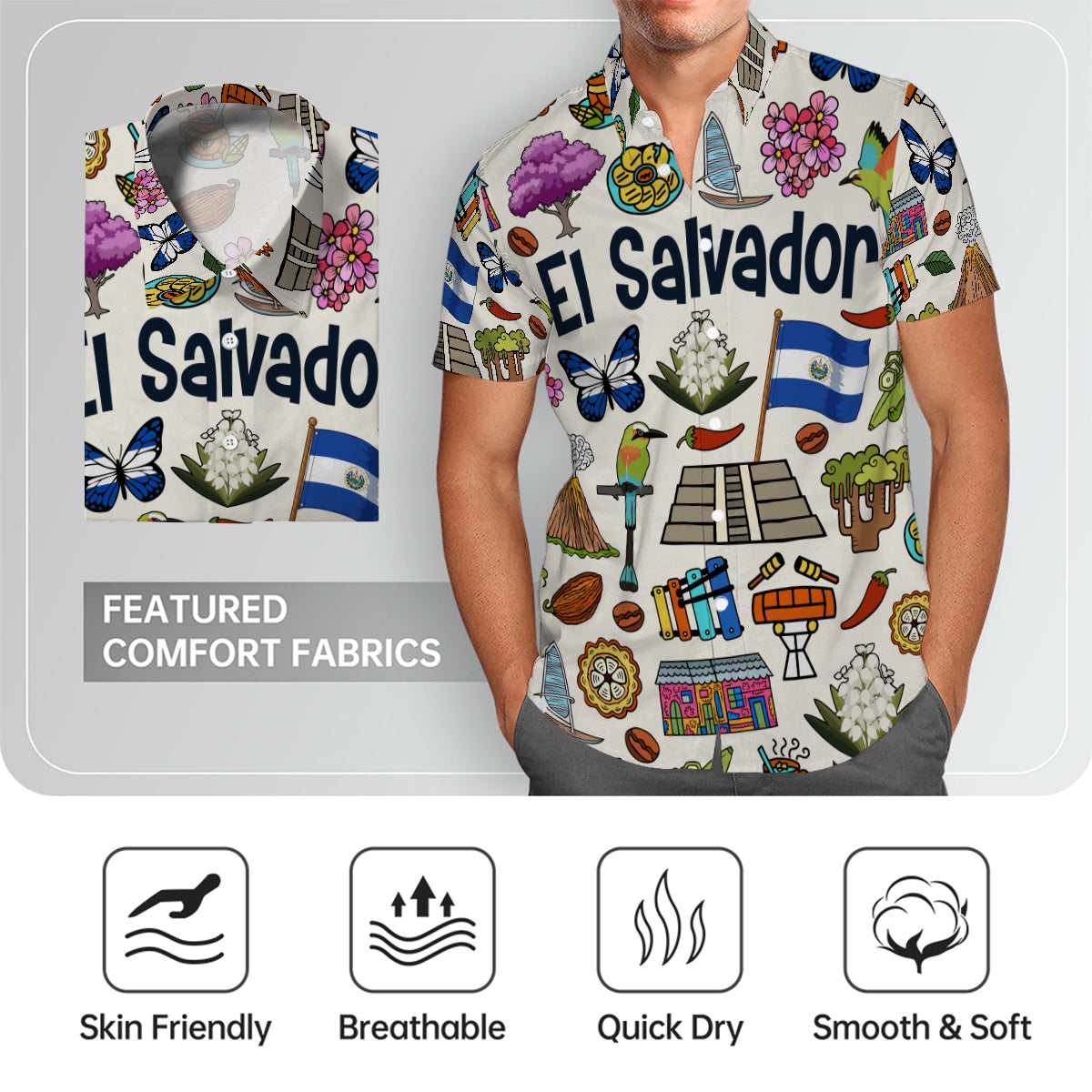 El Salvador Hawaiian Shirt For Vacation And Travel Lovers