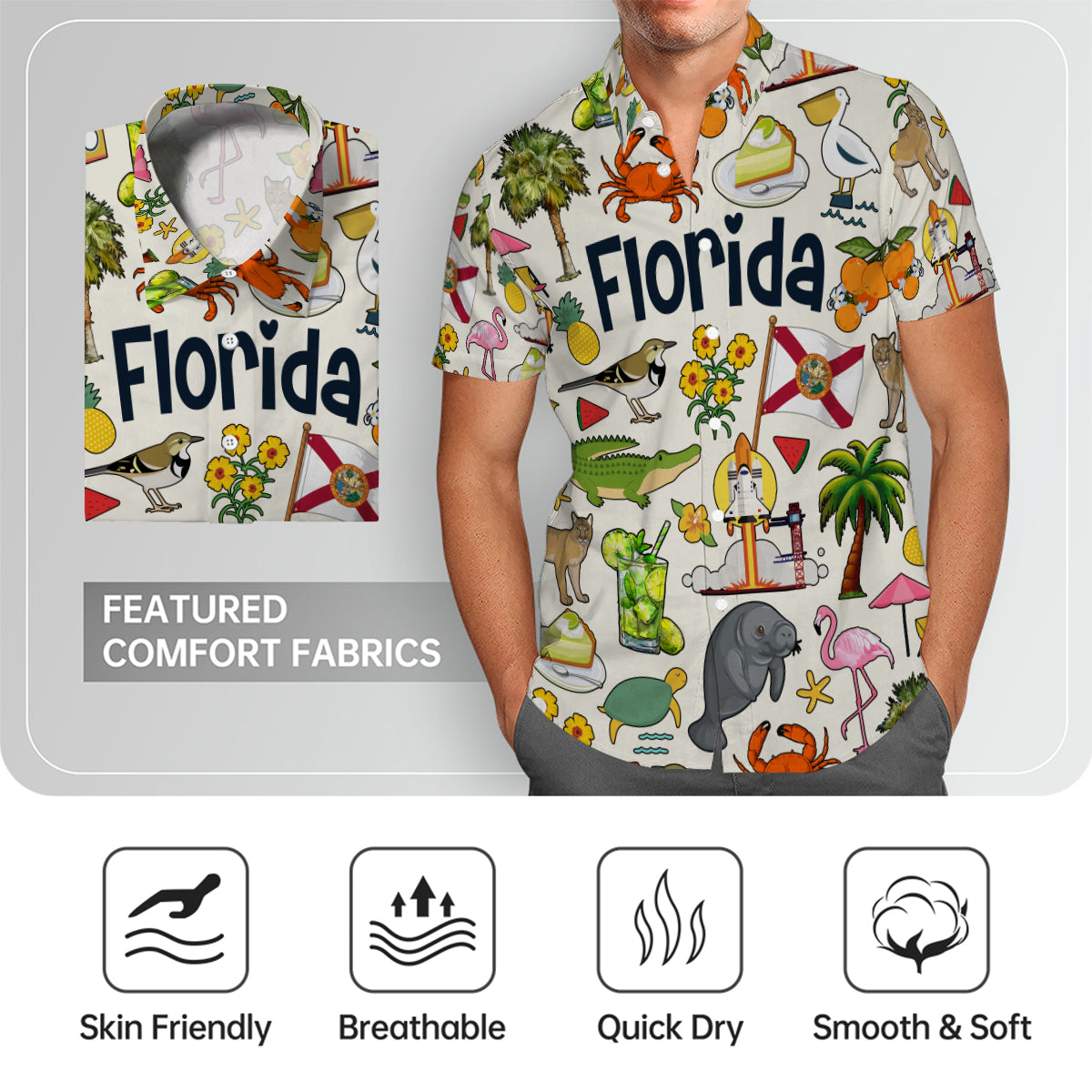 Florida Hawaiian Shirt For Vacation And Travel Lovers