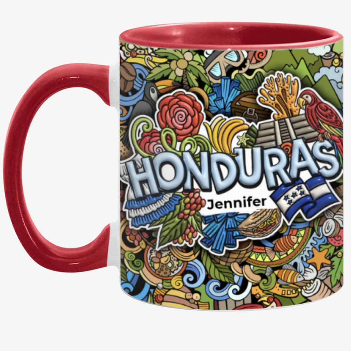 Custom Honduras Accent Mug With Mixed Symbols