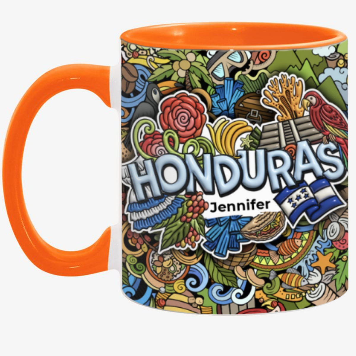 Custom Honduras Accent Mug With Mixed Symbols