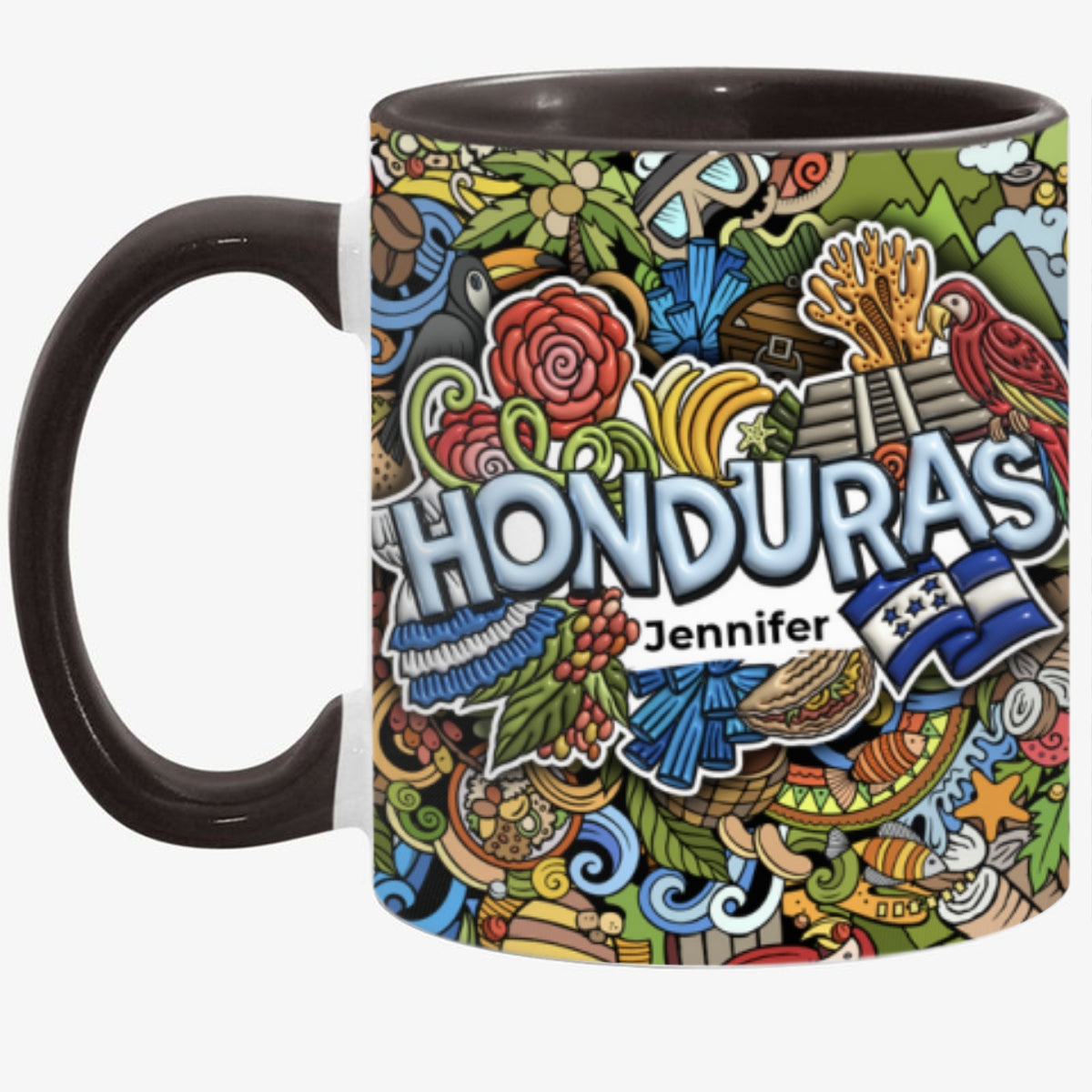 Custom Honduras Accent Mug With Mixed Symbols