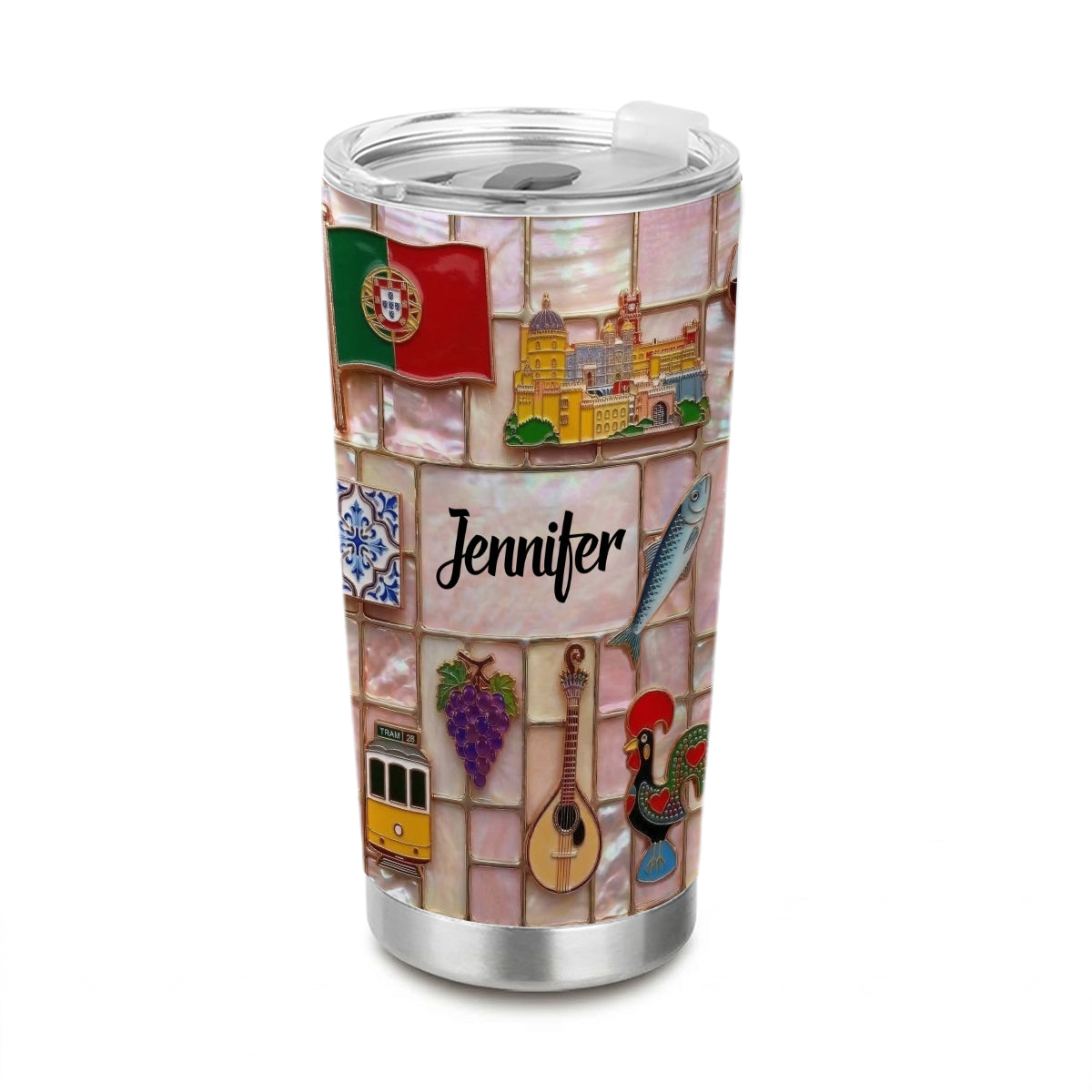 Custom Portugal Tumbler With Beautiful Symbols