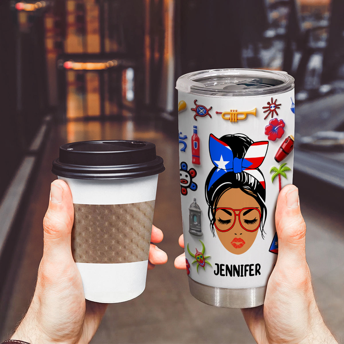 Custom Boricua Tumbler With Funny Quotes