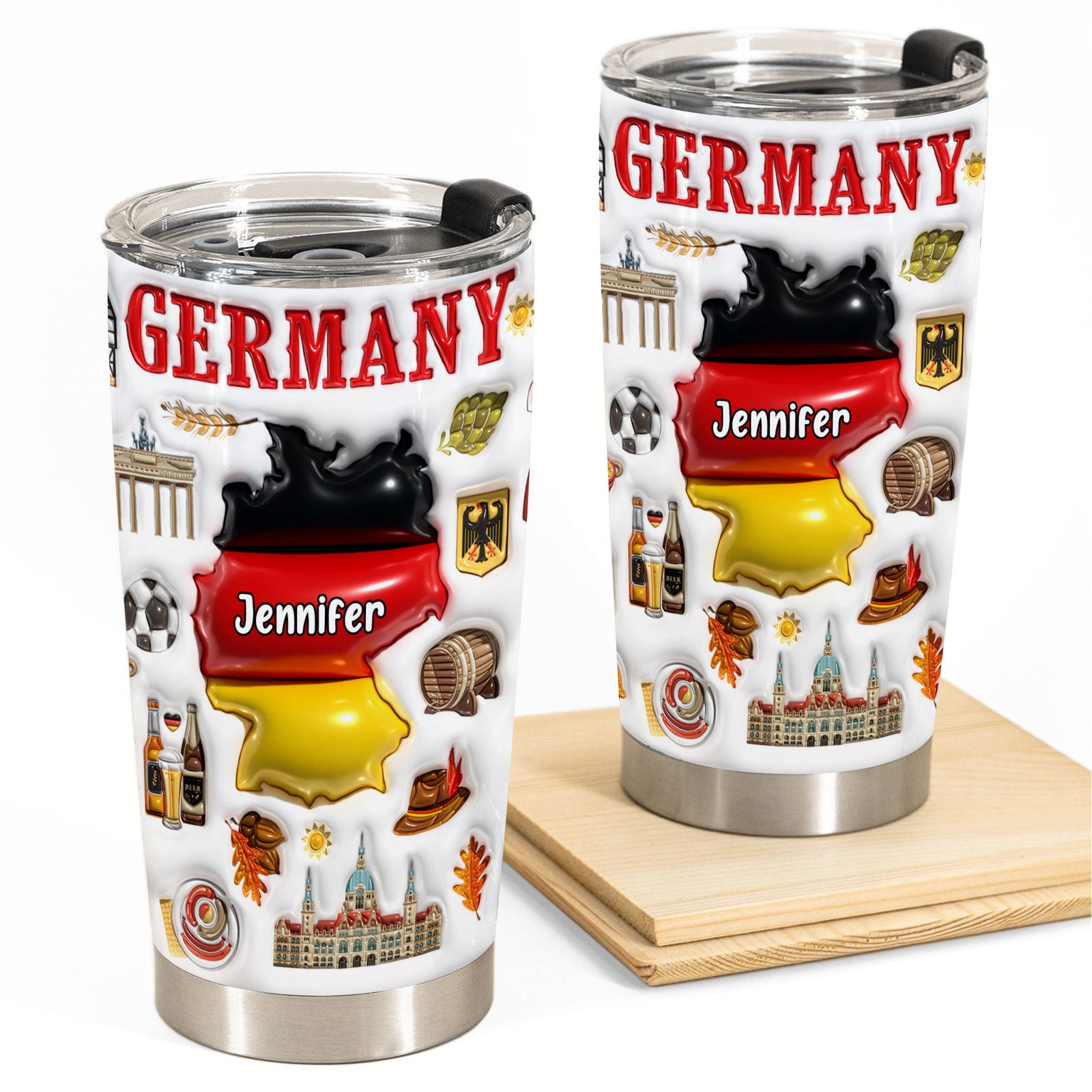 Custom Germany Tumbler Cup With Your Name