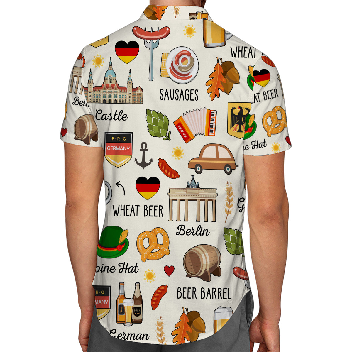 Germany Hawaiian Shirt With Symbols