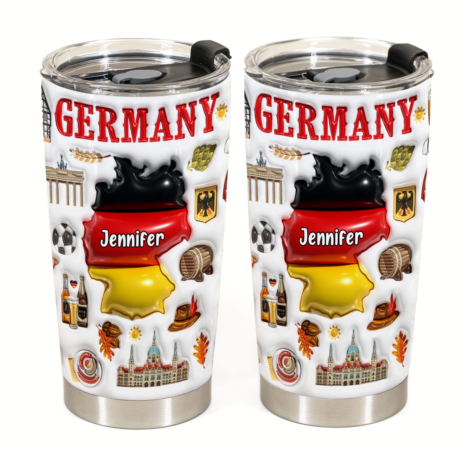 Custom Germany Tumbler Cup With Your Name