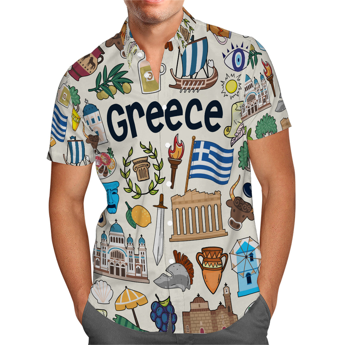 Greece Hawaiian Shirt For Vacation And Travel Lovers