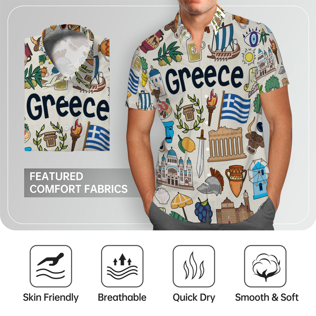 Greece Hawaiian Shirt For Vacation And Travel Lovers