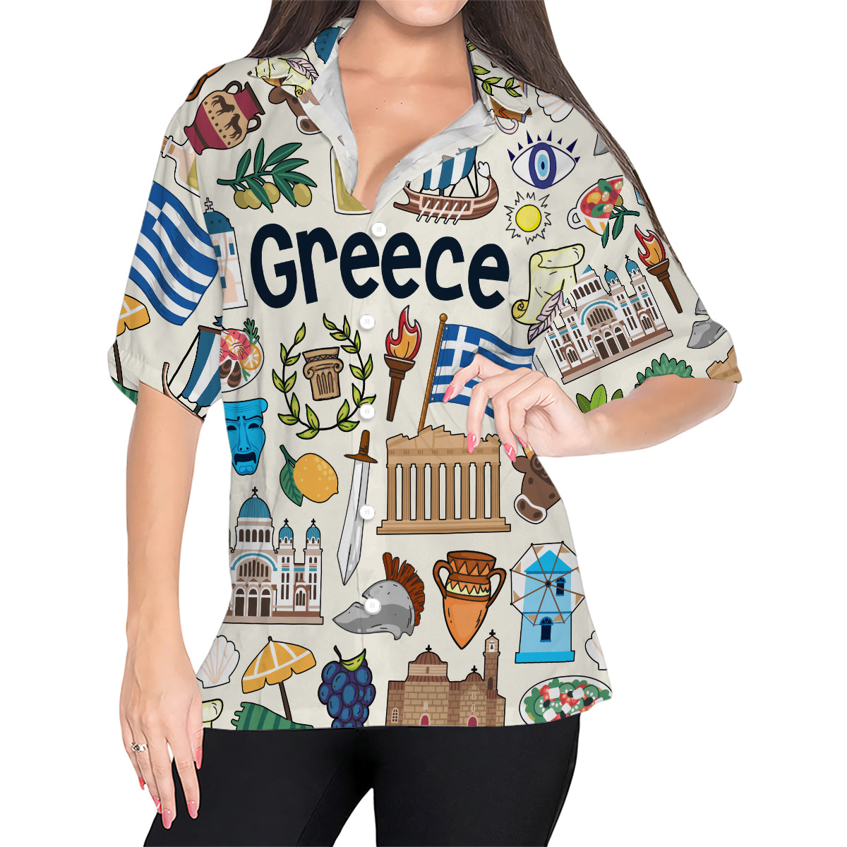 Greece Hawaiian Shirt For Vacation And Travel Lovers