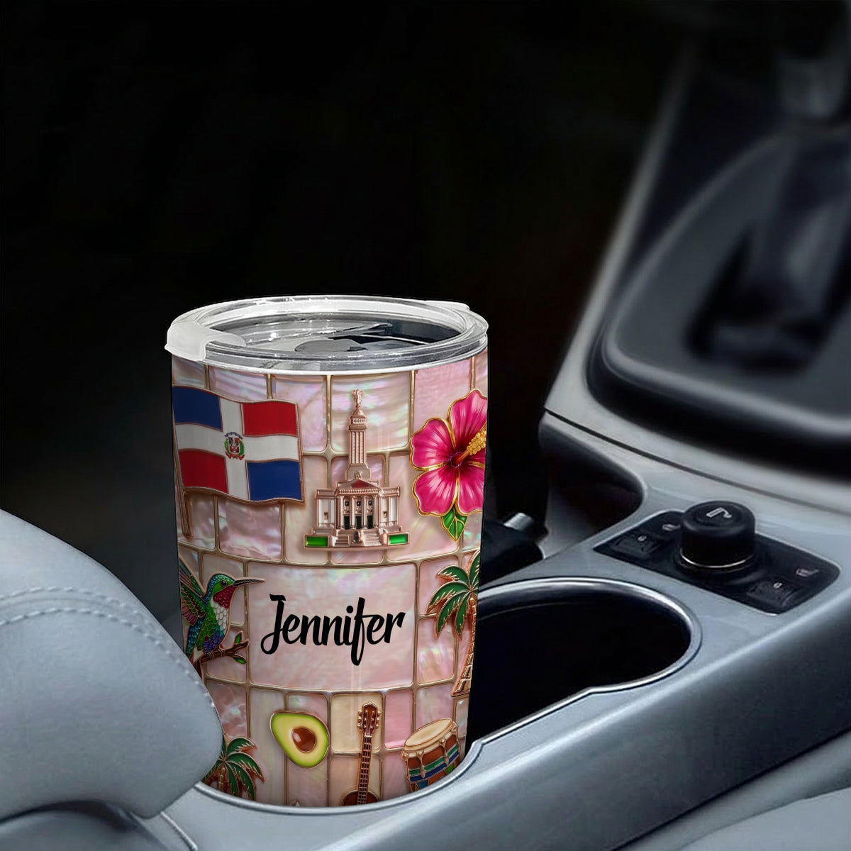 Custom Dominican Republic Tumbler With Beautiful Symbols